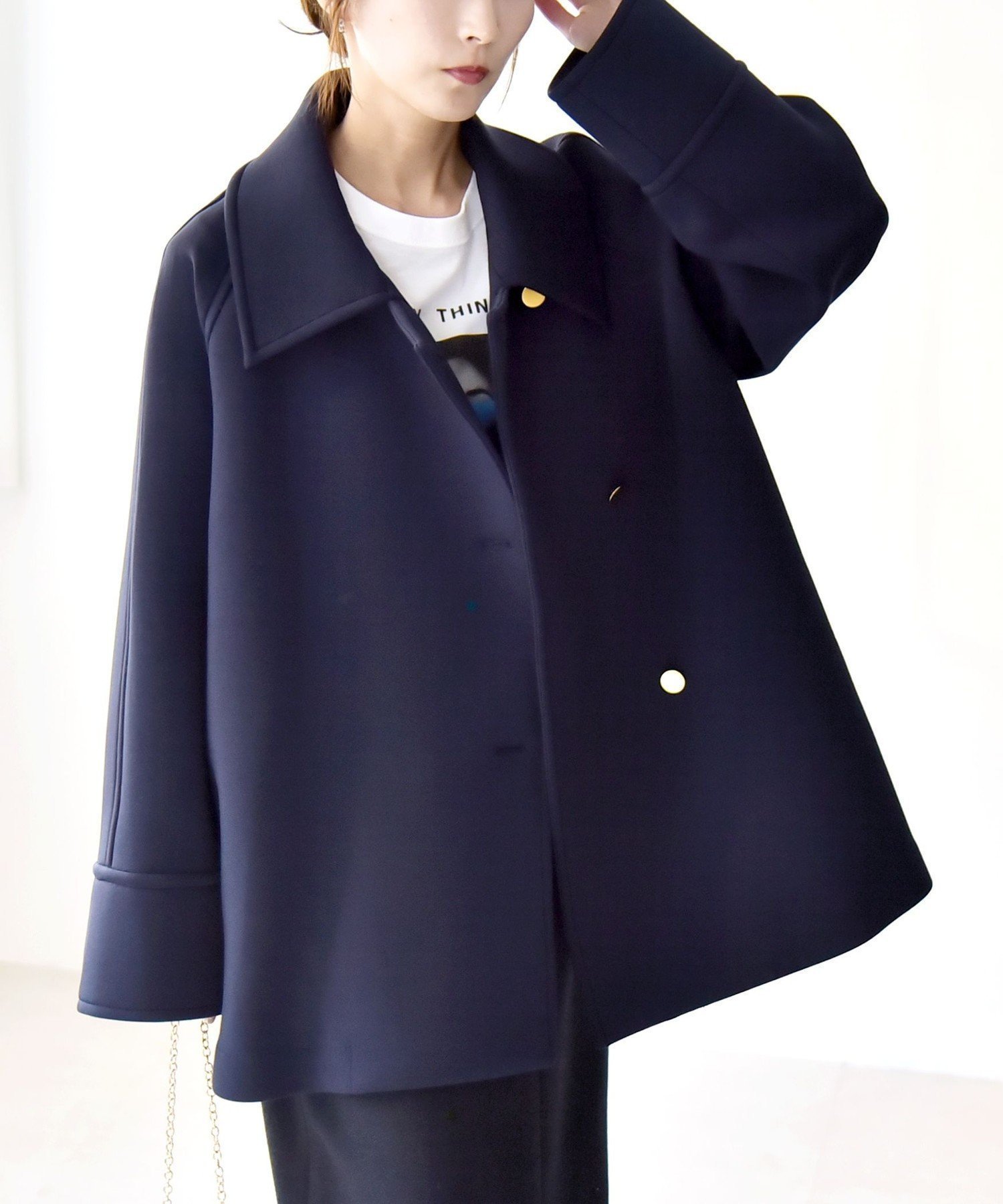 【シップス フォー ウィメン/SHIPS】のquaranciel 手洗い可能 ダンボール ステンカラー ジャケット コート26SS インテリア・キッズ・メンズ・レディースファッション・服の通販 founy(ファニー) 　ファッション　Fashion　レディースファッション　Fashion for Women　アウター　Coat / Outerwear Collection　コート・ロングコート・ピーコート　Long Coats, Peacoats & More　レディースジャケット・軽アウター　Jackets　洗える　Machine Washable　ジャケット　Jacket, Outerwear　ストレッチ　Stretch, Stretchy Fabric　タイトスカート　Pencil Skirt, Tight Skirt　デニム　Denim, Jeans Material　人気　Popular, Best Seller　ボトム　Bottoms, Lower Wear　エレガント 上品　Elegant　ビジネス 仕事 通勤　Business / Work / Commuting　2026年　2026　ネイビー|ID: prp329100004865563 ipo3291000000036215853