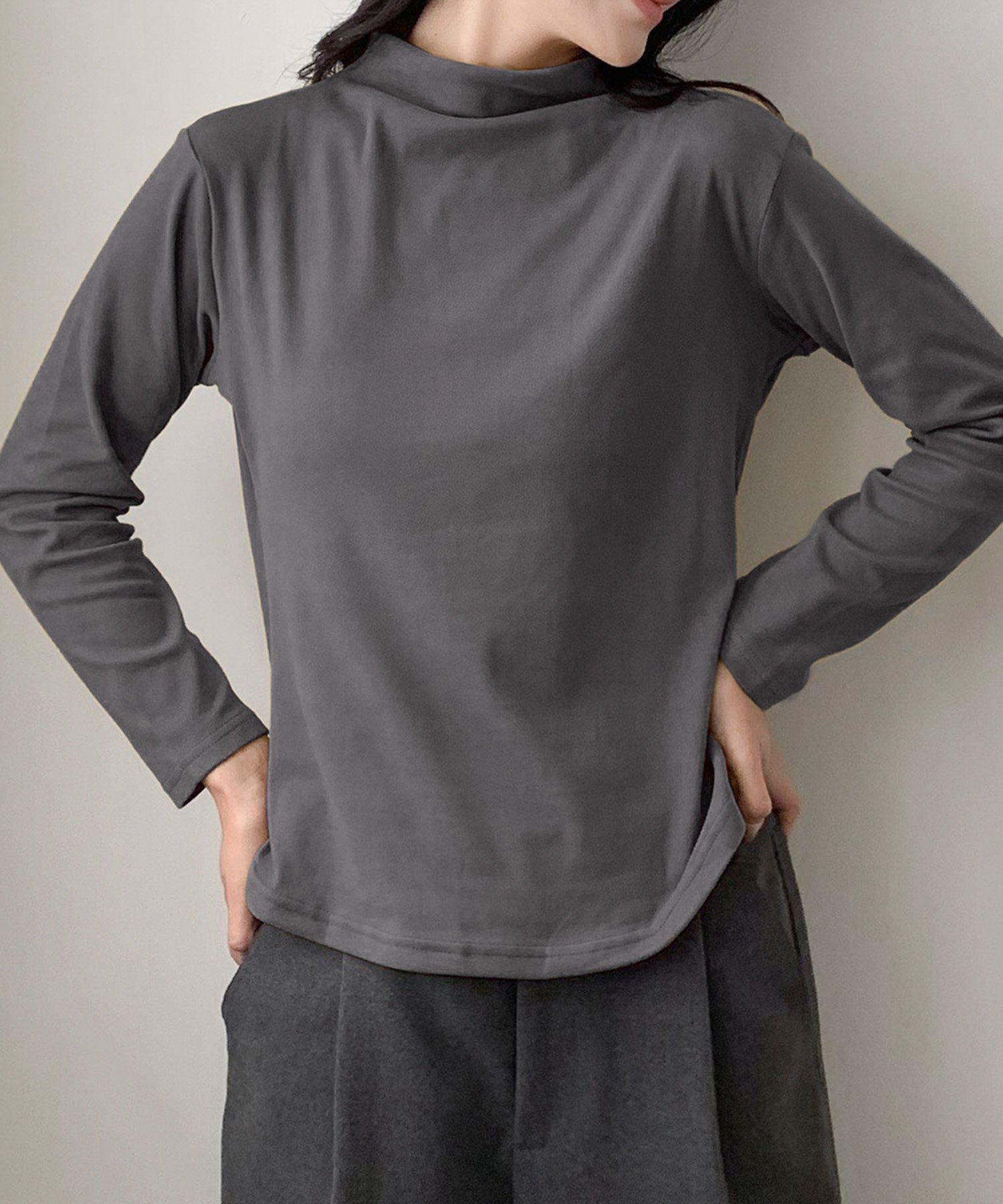 【その他のブランド/Other】のボトルネック カットソー 長袖 きれいめ トップス プルオーバー ハイネック インテリア・キッズ・メンズ・レディースファッション・服の通販 founy(ファニー) 　ファッション　Fashion　レディースファッション　Fashion for Women　トップス・カットソー　Cut & Sew Tops　カジュアルプルオーバー・ニットトップス　Pullovers & Knit Tops / Casual Pullovers　カットソー・ベーシックTシャツ　Cut-and-Sewn Tops / Stretch Tees & Basics　イエロー　Yellow　カットソー　Cut and Sewn Top　タートルネック　Turtleneck, High Neck　ハイネック　High Neck, Mock Neck　ベーシック　Basic, Essential　ボトルネック　Bottle Neck, Mock Neck　ラベンダー　Lavender　再入荷　Restock / Back in Stock　長袖　Long Sleeve, Full Sleeve　GRY|ID: prp329100004865568 ipo3291000000036215929