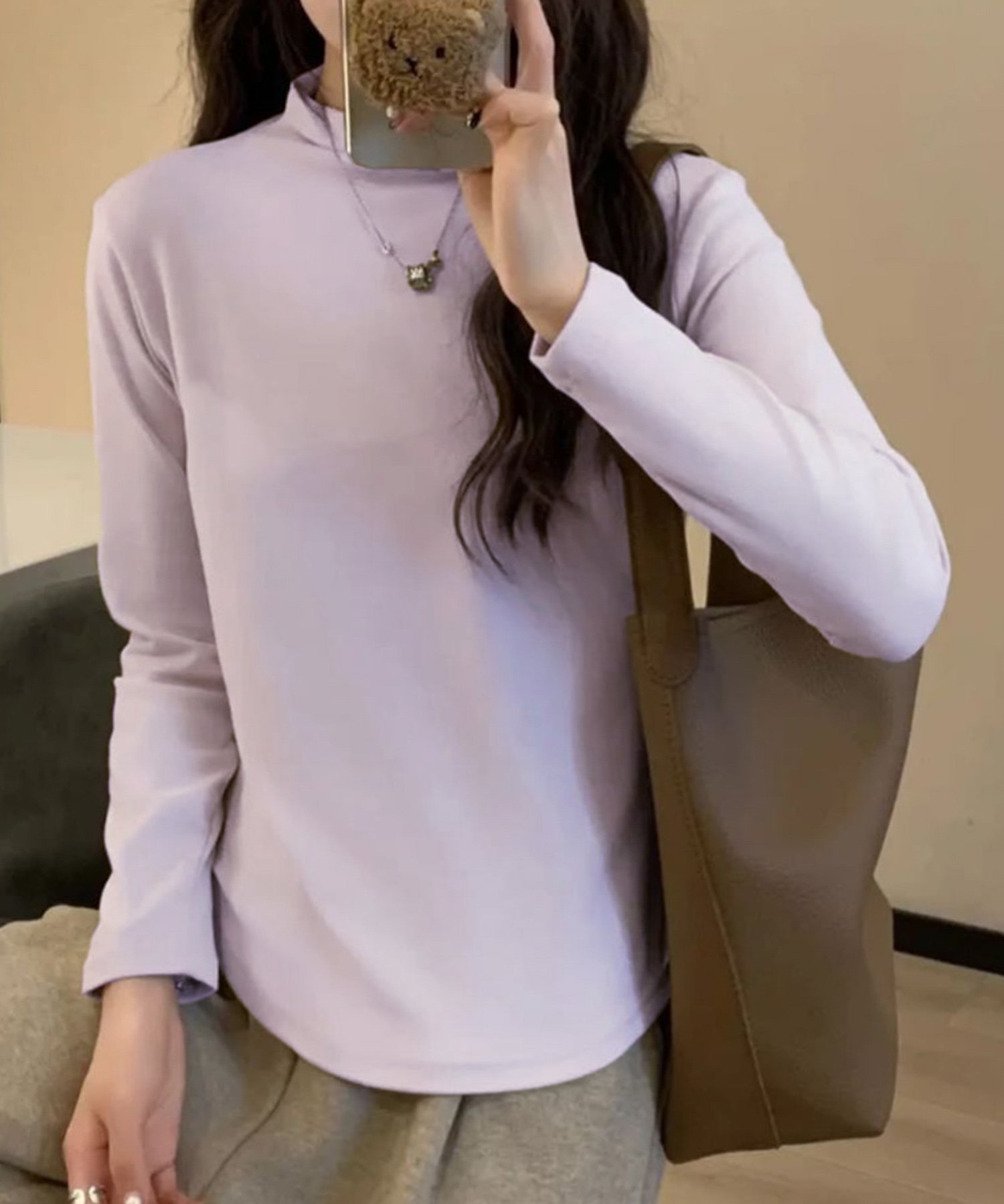 【その他のブランド/Other】のボトルネック カットソー 長袖 きれいめ トップス プルオーバー ハイネック インテリア・キッズ・メンズ・レディースファッション・服の通販 founy(ファニー) 　ファッション　Fashion　レディースファッション　Fashion for Women　トップス・カットソー　Cut & Sew Tops　カジュアルプルオーバー・ニットトップス　Pullovers & Knit Tops / Casual Pullovers　カットソー・ベーシックTシャツ　Cut-and-Sewn Tops / Stretch Tees & Basics　イエロー　Yellow　カットソー　Cut and Sewn Top　タートルネック　Turtleneck, High Neck　ハイネック　High Neck, Mock Neck　ベーシック　Basic, Essential　ボトルネック　Bottle Neck, Mock Neck　ラベンダー　Lavender　再入荷　Restock / Back in Stock　長袖　Long Sleeve, Full Sleeve　LAV|ID: prp329100004865568 ipo3291000000036215931