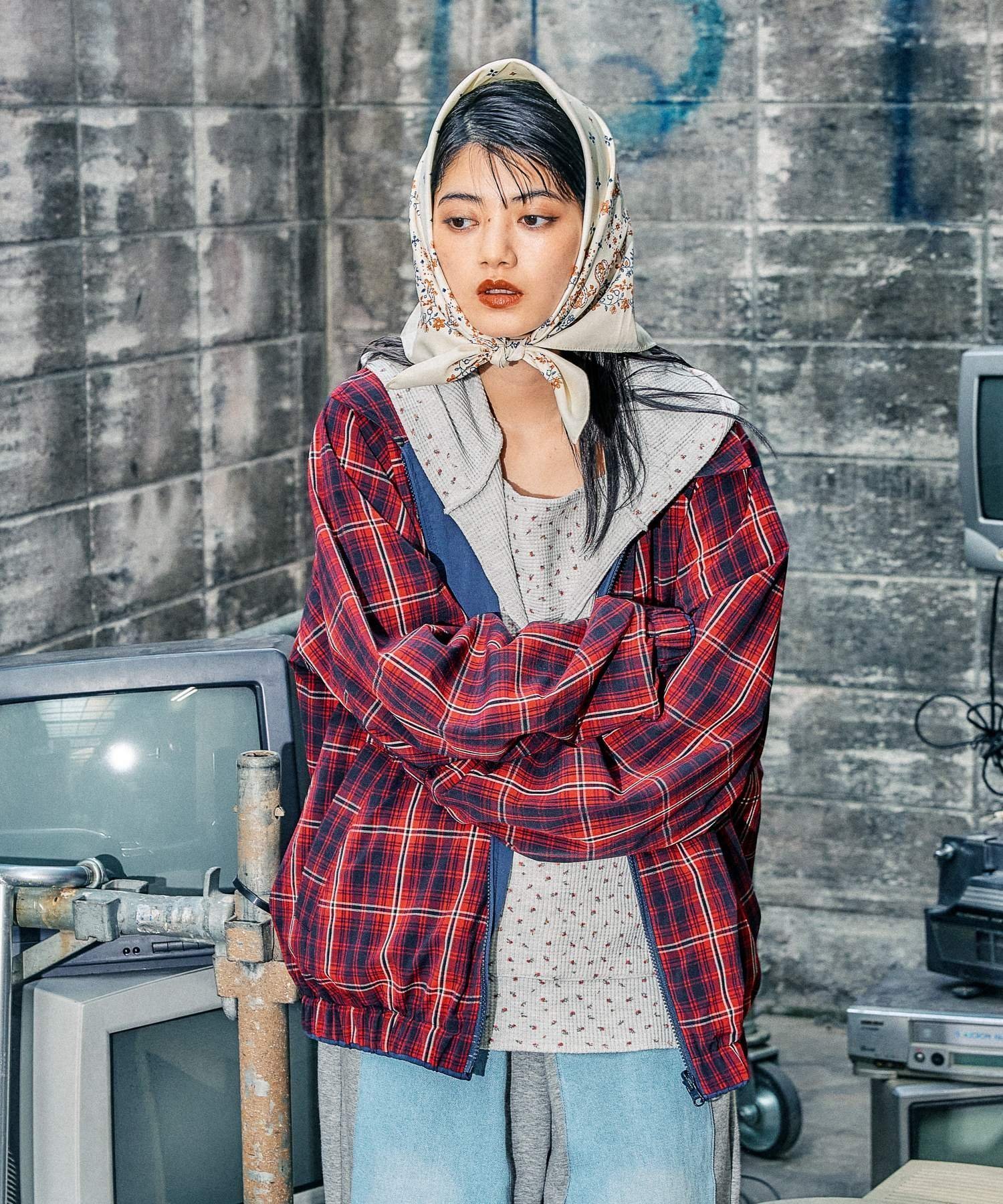 【ニコアンド/niko and】のMODE NORM CORE リバーシブルシャカブルゾン 人気、トレンドファッション・服の通販 founy(ファニー) 　ファッション　Fashion　レディースファッション　Fashion for Women　アウター　Coat / Outerwear Collection　ブルゾンジャケット・スポーティアウター　Blouson Jackets　おすすめ　Recommended / Our Picks　コーデュロイ　Corduroy, Cord Fabric　スリーブ　Sleeve, Long Sleeve / Short Sleeve　チェック　Check, Plaid, Tartan　デニム　Denim, Jeans Material　ブルゾン　Blouson, Bomber Jacket　リバーシブル　Reversible, Two-Sided　 other-1|ID: prp329100004865569 ipo3291000000036215932