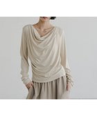 【ローリーズファーム/LOWRYS FARM】のドレープオフショルプルオーバー 人気、トレンドファッション・服の通販 founy(ファニー) ファッション Fashion レディースファッション Fashion for Women トップス・カットソー Cut & Sew Tops カジュアルプルオーバー・ニットトップス Pullovers & Knit Tops / Casual Pullovers なめらか Smooth, Silky Texture バランス Balance, Style Balance フィット Fit, Slim Fit thumbnail ベージュ51|ID: prp329100004865578 ipo3291000000036216037