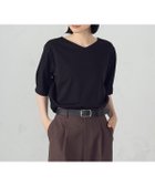 【コムサイズム/COMME CA ISM】の【接触冷感】スリーブデザイン カットソー 人気、トレンドファッション・服の通販 founy(ファニー) ファッション Fashion レディースファッション Fashion for Women トップス・カットソー Cut & Sew Tops カットソー・ベーシックTシャツ Cut-and-Sewn Tops / Stretch Tees & Basics カットソー Cut and Sewn Top シンプル Simple, Minimal ストレッチ Stretch, Stretchy Fabric スリーブ Sleeve, Long Sleeve / Short Sleeve デコルテ Décolleté, Neckline エレガント 上品 Elegant thumbnail ブラック|ID: prp329100004865580 ipo3291000000036216044