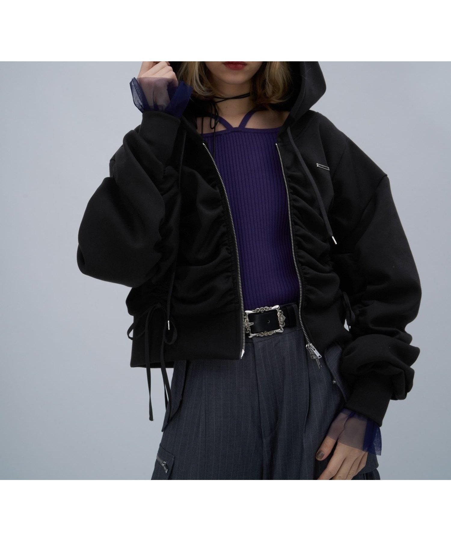 【ハレ/HARE】のダンボールギャザーパーカー インテリア・キッズ・メンズ・レディースファッション・服の通販 founy(ファニー) 　ファッション　Fashion　レディースファッション　Fashion for Women　トップス・カットソー　Cut & Sew Tops　レディースパーカー・カジュアルフーディー　Casual Hoodies & Sweatshirts　おすすめ　Recommended / Our Picks　ウェーブ　Wavy Pattern　ギャザー　Gathered, Ruffled　シフォン　Chiffon, Lightweight Fabric　シャーリング　Shirring, Ruched　ショート　Short, Short Length　シルバー　Silver, Metallic Silver　ストレート　Straight, Straight Cut　スラックス　Slacks, Dress Pants　チュール　Tulip, Tulip Motif　パーカー　Hoodie, Parka　フェミニン　Feminine, Girly　フロント　Front, Front Design　プレート　Plate, Dish　ワイド　Wide, Wide Fit　ワンポイント　One Point, Statement Accent　ブラック09|ID: prp329100004865592 ipo3291000000036216126