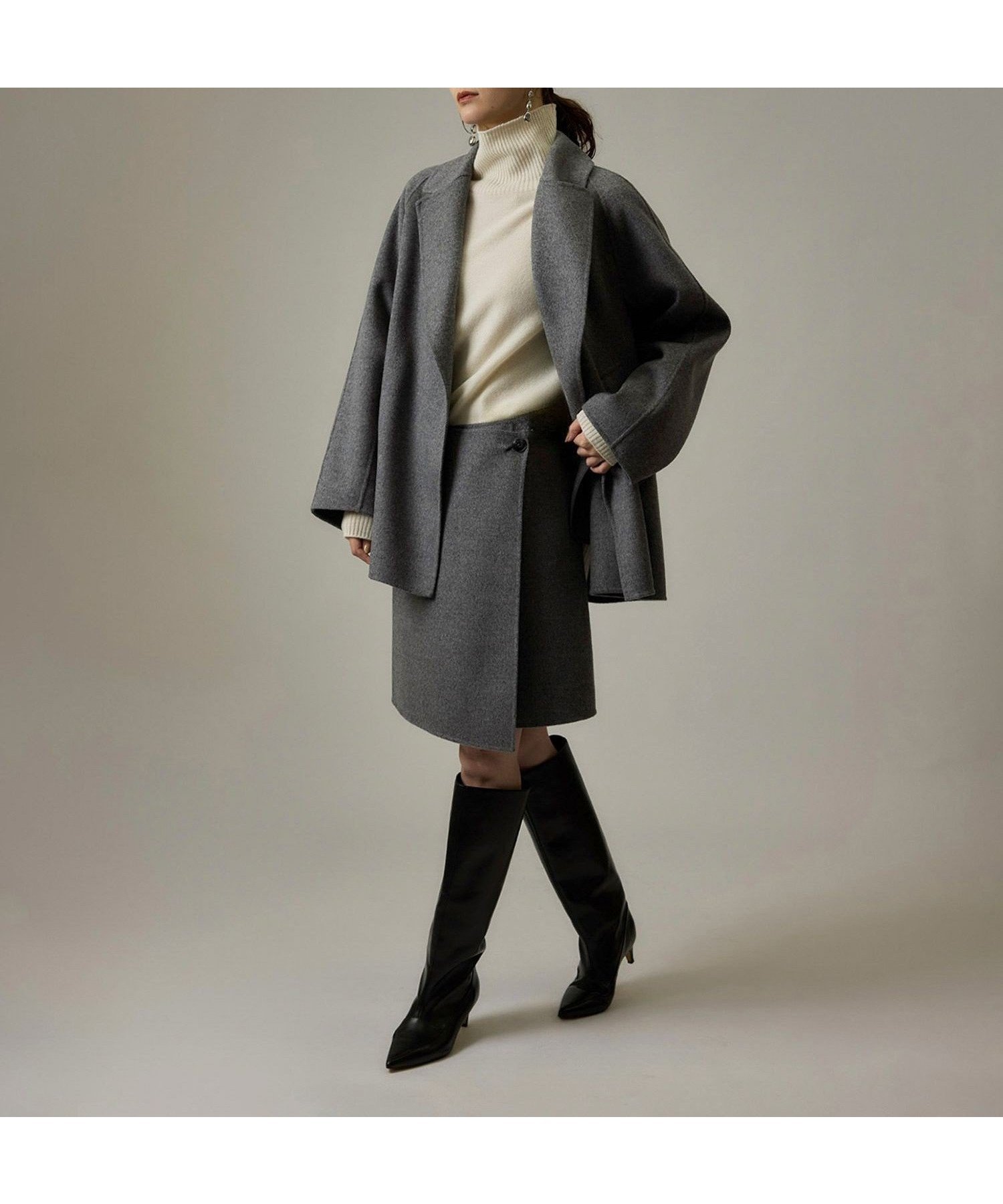 【ロペ/ROPE'】のラムウールリバーミドルコート【Sサイズフェア対象】 インテリア・キッズ・メンズ・レディースファッション・服の通販 founy(ファニー) 　ファッション　Fashion　レディースファッション　Fashion for Women　アウター　Coat / Outerwear Collection　コート・ロングコート・ピーコート　Long Coats, Peacoats & More　シンプル　Simple, Minimal　ボトム　Bottoms, Lower Wear　ポケット　Pocket, Pocket Detail　ミドル　Middle Length, Mid Height　ロング　Long, Long-Length　冬　Winter / This Winter　おすすめ　Recommended / Our Picks　エレガント 上品　Elegant　ビジネス 仕事 通勤　Business / Work / Commuting　グレー(07)|ID: prp329100004865593 ipo3291000000036216131