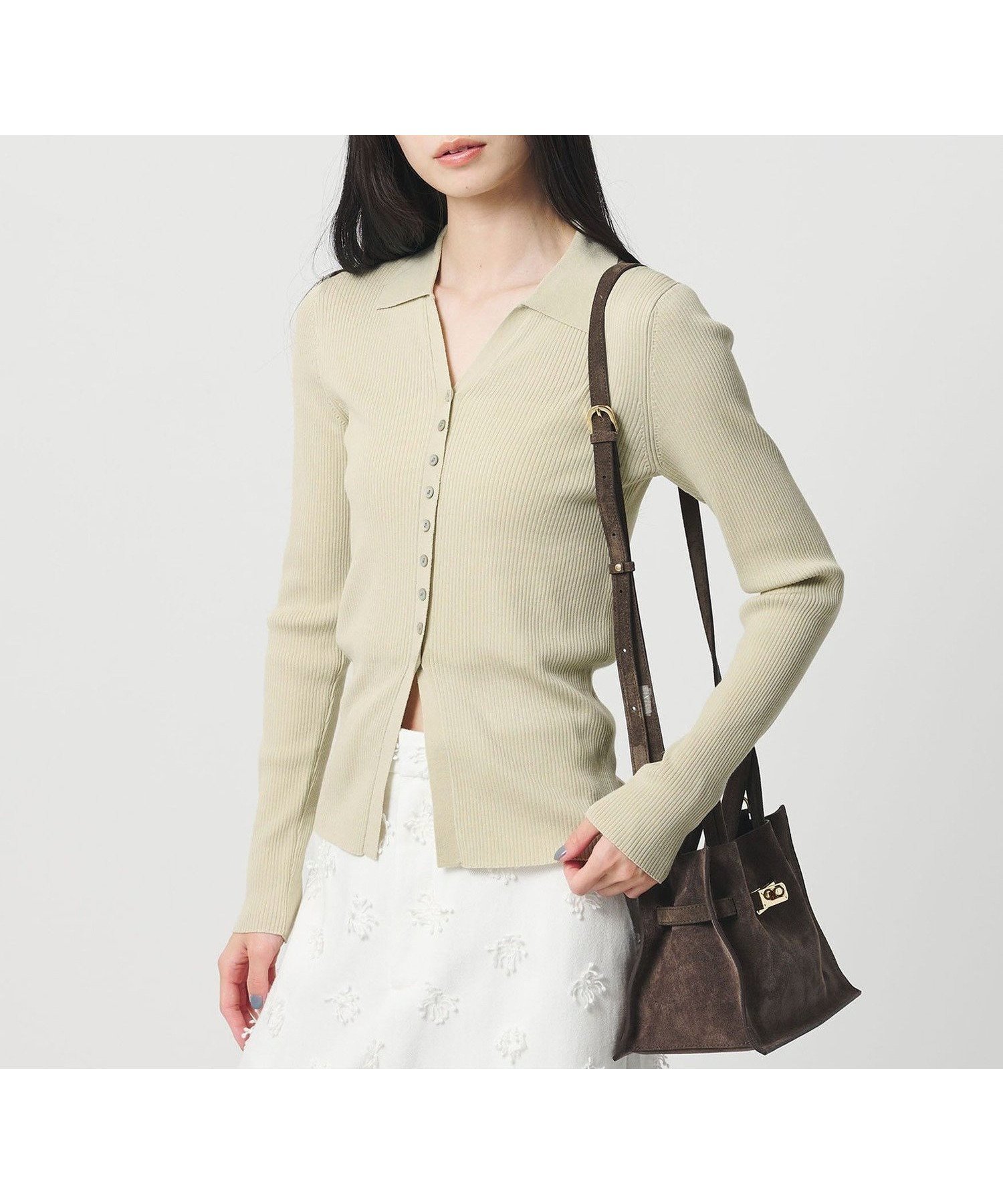 【ビューティ&ユース ユナイテッドアローズ/BEAUTY&YOUTH / UNITED ARROWS】のスキッパー リブニットカーディガン ウォッシャブル インテリア・キッズ・メンズ・レディースファッション・服の通販 founy(ファニー) 　ファッション　Fashion　レディースファッション　Fashion for Women　トップス・カットソー　Cut & Sew Tops　ニット　Knit Tops & Sweaters　カーディガン・羽織り　Layered Style Cardigans　ウォッシャブル　Machine Washable　カーディガン　Cardigan, Knitwear　コンパクト　Compact, Small Size　シルク　Silk, 100% Silk　スキッパー　Skipper, Open Collar　スラックス　Slacks, Dress Pants　デニム　Denim, Jeans Material　フィット　Fit, Slim Fit　ボトム　Bottoms, Lower Wear　おすすめ　Recommended / Our Picks　エレガント 上品　Elegant　ビジネス 仕事 通勤　Business / Work / Commuting　LIME|ID: prp329100004865595 ipo3291000000036216152