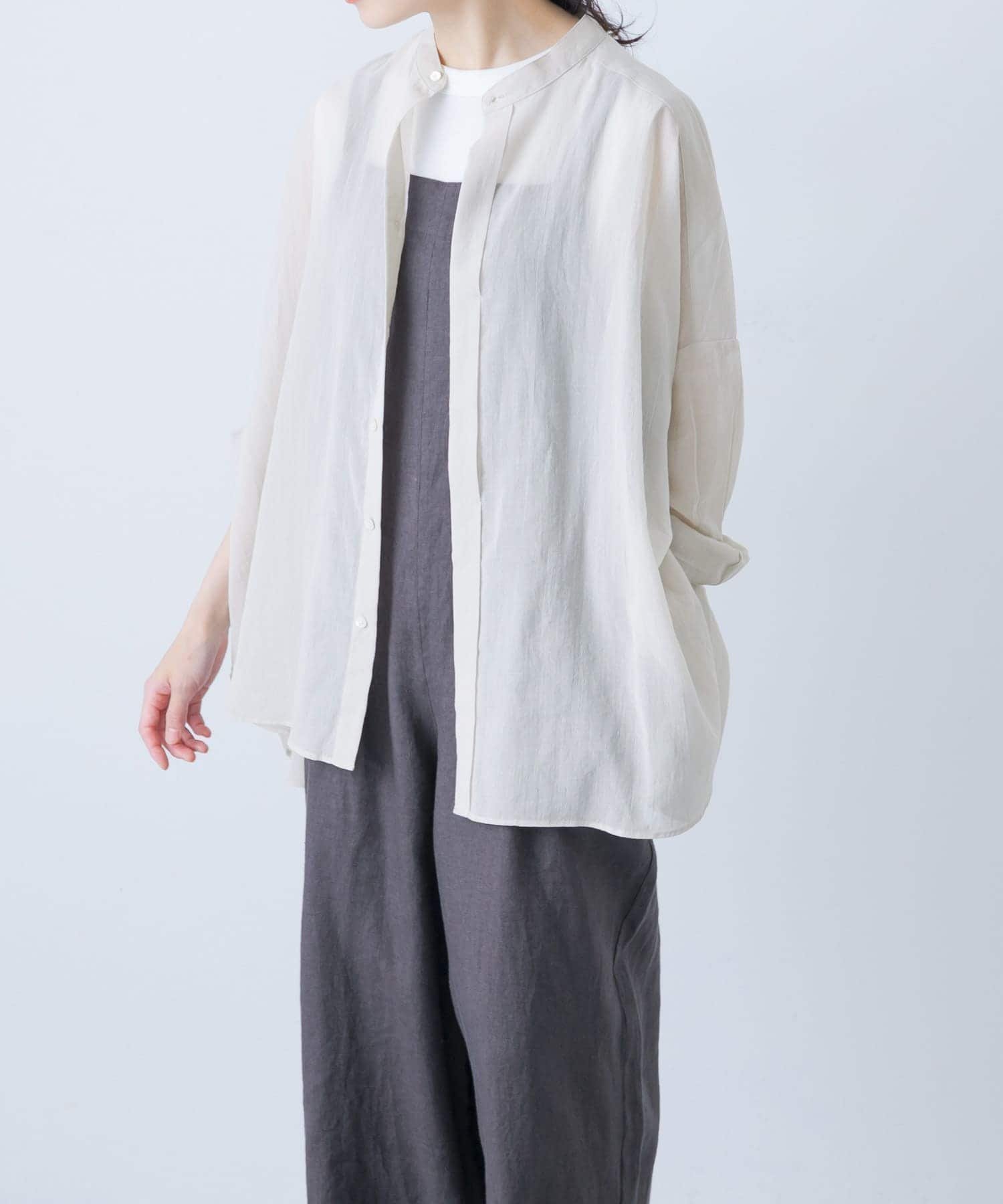 【かぐれ/kagure / URBAN RESEARCH】のバックタックワイドシャツ インテリア・キッズ・メンズ・レディースファッション・服の通販 founy(ファニー) 　ファッション　Fashion　レディースファッション　Fashion for Women　トップス・カットソー　Cut & Sew Tops　シャツ・ブラウス・オフィスカジュアル　Elegant Blouses & Button-Ups　バッグ　Bags　エアリー　Airy Texture　吸水　Absorbent, Quick-Dry　シアー　Sheer, See-Through　シンプル　Simple, Minimal　スタンド　Stand Collar, Upright Stand　ストレート　Straight, Straight Cut　フロント　Front, Front Design　ワイド　Wide, Wide Fit　S/S・春夏　SS, Spring/Summer, Warm Season　おすすめ　Recommended / Our Picks　夏　Summer　エレガント 上品　Elegant　2025年　2025　2025春夏・S/S　Spring/Summer 2025 SS25　GREGE|ID: prp329100004865604 ipo3291000000036216220