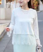 【ノーリーズ/NOLLEY'S】のウォッシャブルレース切替ロンT 人気、トレンドファッション・服の通販 founy(ファニー) ファッション Fashion レディースファッション Fashion for Women トップス・カットソー Cut & Sew Tops ロングTシャツ・Tシャツ Longline T-Shirts & Tees 2026年 2026 おすすめ Recommended / Our Picks カットソー Cut and Sewn Top スウェット / スエット Sweatshirt, Sweatwear レース Lace, Lace Fabric ロング Long, Long-Length エレガント 上品 Elegant 切替 Switching, Contrast Panel thumbnail オフホワイト|ID: prp329100004865609 ipo3291000000036216250