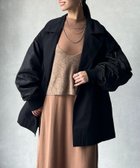 【シェトワ/Chez toi】のMA-1スリーブ2WAYハーフコート ブラック|ID: prp329100004865633 ipo3291000000036216398