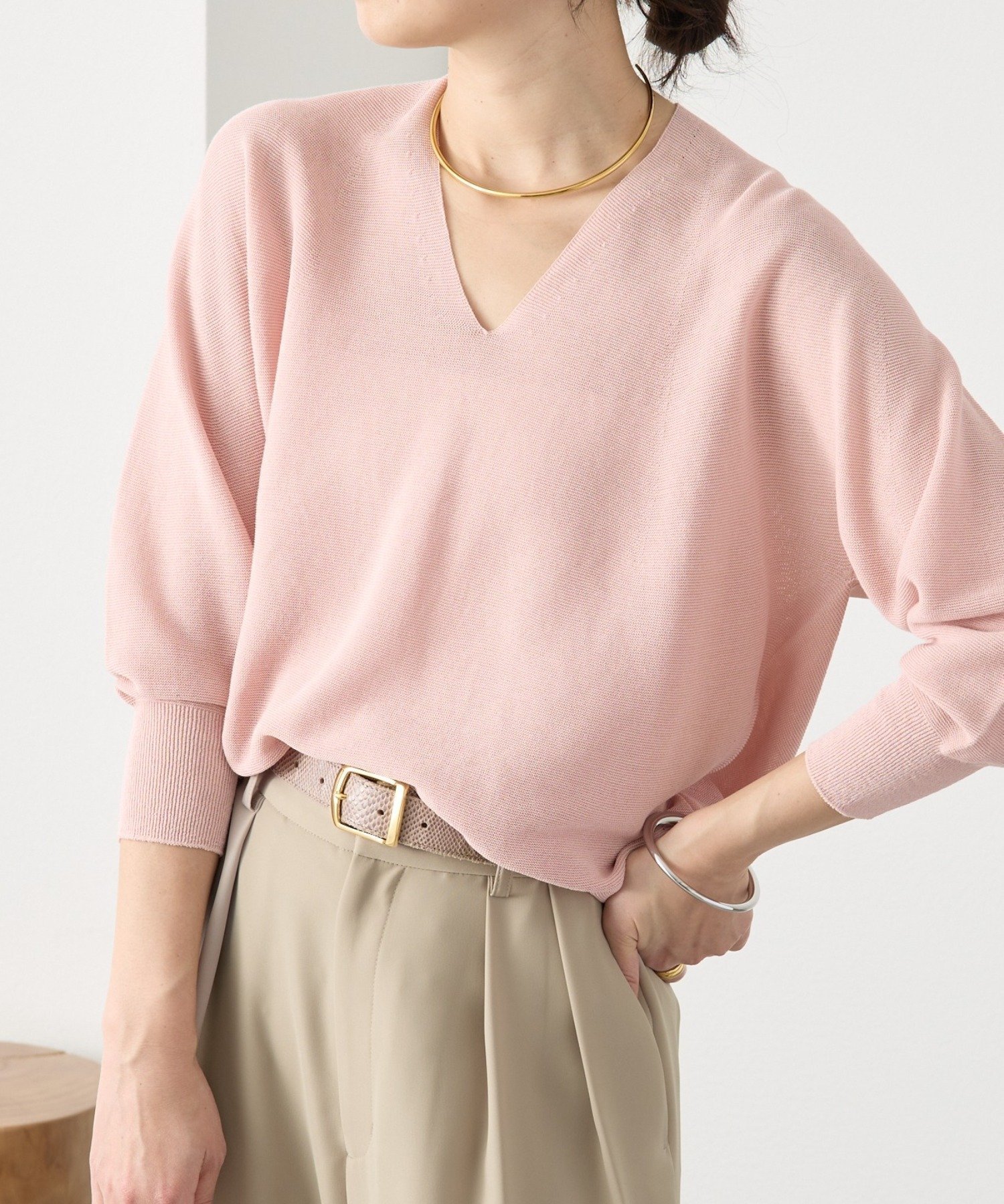 【リヴドロワ/RIVE DROITE】の【軽くしなやかな着心地】ライトギマバックボリュームニット インテリア・キッズ・メンズ・レディースファッション・服の通販 founy(ファニー) 　ファッション　Fashion　レディースファッション　Fashion for Women　トップス・カットソー　Cut & Sew Tops　ニット　Knit Tops & Sweaters　サマー　Summer, Summer Style　ドレープ　Drape, Draping Fabric　再入荷　Restock / Back in Stock　おすすめ　Recommended / Our Picks　夏　Summer　ピンク|ID: prp329100004865643 ipo3291000000036216549