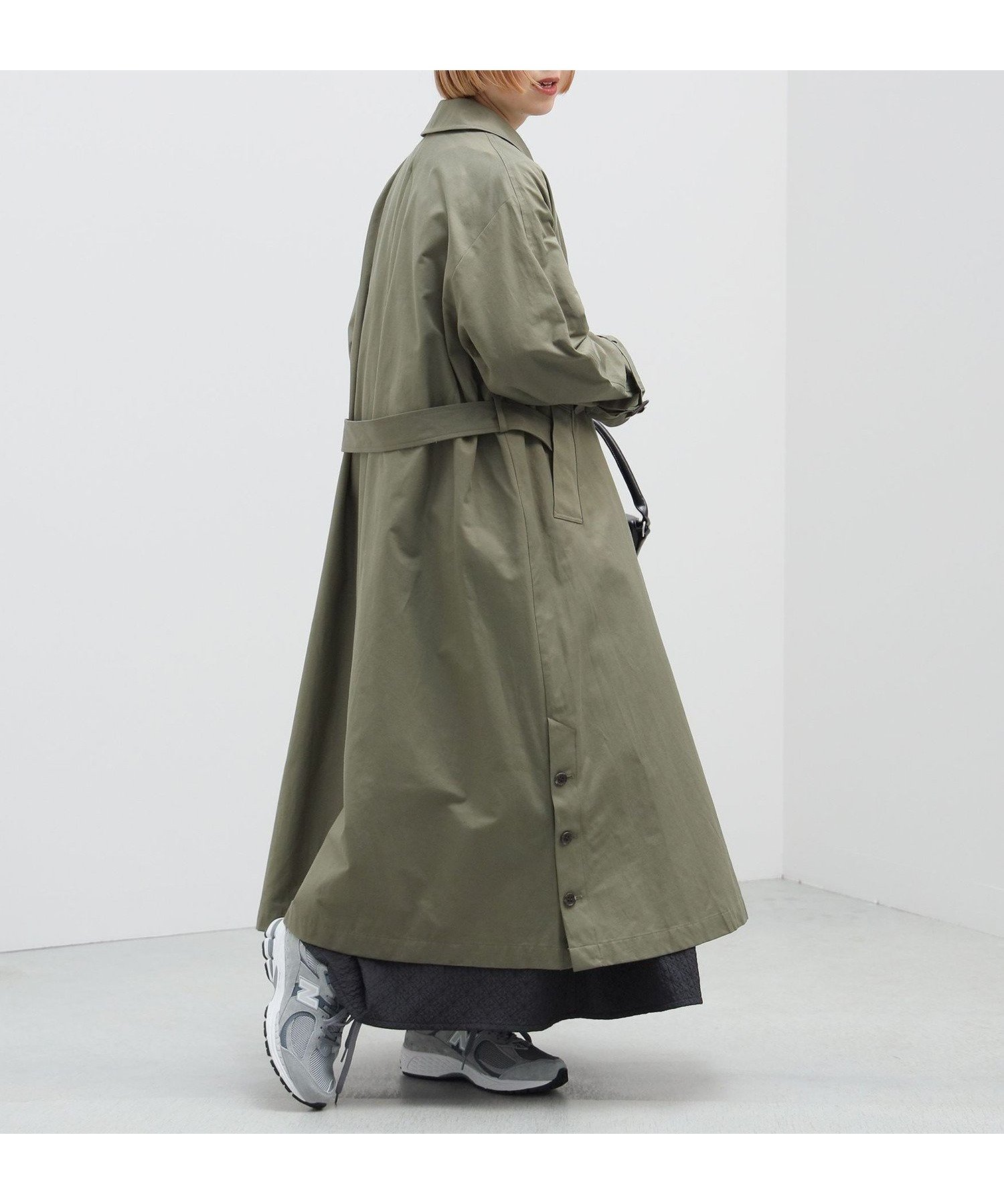 【ビームス ウイメン/BEAMS】のステンカラー ロングコート インテリア・キッズ・メンズ・レディースファッション・服の通販 founy(ファニー) ファッション Fashion レディースファッション Fashion for Women アウター Coat / Outerwear Collection コート・ロングコート・ピーコート Long Coats, Peacoats & More インナー Innerwear スリット Slit, Slit Detail スリーブ Sleeve, Long Sleeve / Short Sleeve デニム Denim, Jeans Material トレンド Trend, Trending Now ベーシック Basic, Essential ロング Long, Long-Length 春 Spring LIGHT OLIVE|ID: prp329100004865644 ipo3291000000036216547