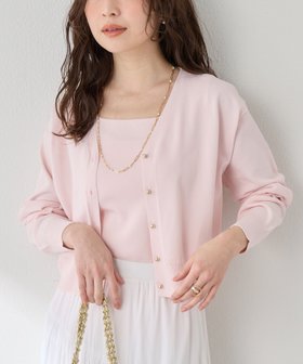 【ラブティックボンボン/La boutique BonBon】の【着回し力抜群】クールタッチUVクロップドカーディガン 人気、トレンドファッション・服の通販 founy(ファニー) ファッション Fashion レディースファッション Fashion for Women トップス・カットソー Cut & Sew Tops カーディガン・羽織り Layered Style Cardigans カーディガン Cardigan, Knitwear クロップド Cropped, Short Length シンプル Simple, Minimal デコルテ Décolleté, Neckline ドッキング Docking, Mixed Material 定番 Standard, Basic Item パール Pearl, Pearl Accent ボトム Bottoms, Lower Wear 羽織 Haori, Light Jacket メタル Metal, Metal Parts おすすめ Recommended / Our Picks エレガント 上品 Elegant |ID:prp329100004865646