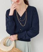 【ラブティックボンボン/La boutique BonBon】の【着回し力抜群】クールタッチUVクロップドカーディガン 人気、トレンドファッション・服の通販 founy(ファニー) ファッション Fashion レディースファッション Fashion for Women トップス・カットソー Cut & Sew Tops カーディガン・羽織り Layered Style Cardigans カーディガン Cardigan, Knitwear クロップド Cropped, Short Length シンプル Simple, Minimal デコルテ Décolleté, Neckline ドッキング Docking, Mixed Material 定番 Standard, Basic Item パール Pearl, Pearl Accent ボトム Bottoms, Lower Wear 羽織 Haori, Light Jacket メタル Metal, Metal Parts おすすめ Recommended / Our Picks エレガント 上品 Elegant thumbnail ネイビー|ID: prp329100004865646 ipo3291000000036216588