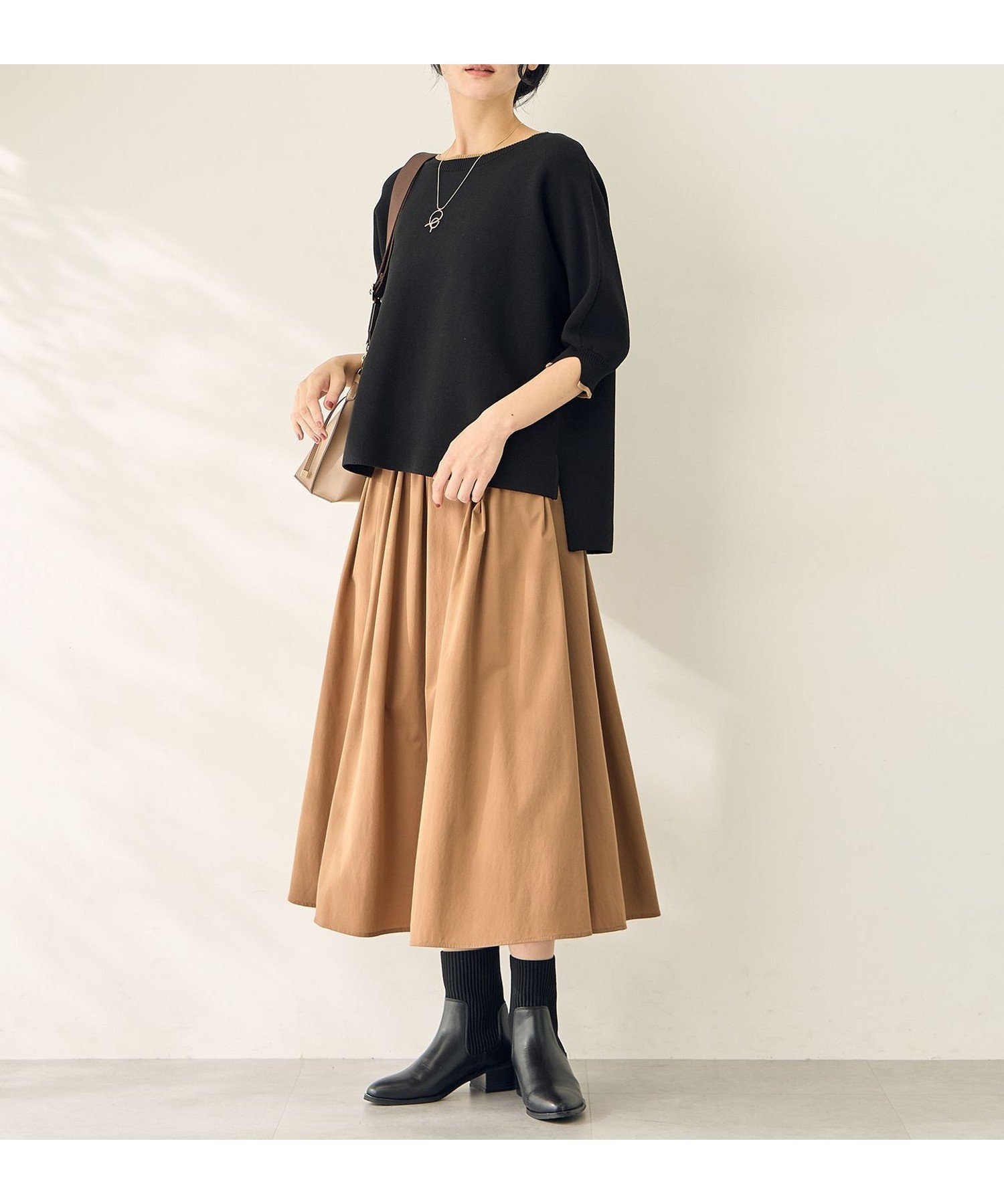 【エニー/ANY】の【2SET】バイカラーニット×布帛スカートセット インテリア・キッズ・メンズ・レディースファッション・服の通販 founy(ファニー) 　ファッション　Fashion　レディースファッション　Fashion for Women　スカート　Skirts　シンプル　Simple, Minimal　ストレッチ　Stretch, Stretchy Fabric　スニーカー　Sneakers, Trainers　スリット　Slit, Slit Detail　セットアップ　Set-Up, Coordinated Outfit　フィット　Fit, Slim Fit　A/W・秋冬　Autumn/Winter　再入荷　Restock / Back in Stock　ブラック×キャメル[005]|ID: prp329100004865664 ipo3291000000036216795