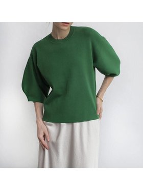 【ラシュッド/LASUD】のバルーンスリーブニットPO 人気、トレンドファッション・服の通販 founy(ファニー) ファッション Fashion レディースファッション Fashion for Women トップス・カットソー Cut & Sew Tops ニット Knit Tops & Sweaters シンプル Simple, Minimal スリーブ Sleeve, Long Sleeve / Short Sleeve バルーン Balloon, Balloon Silhouette エレガント 上品 Elegant |ID:prp329100004865665