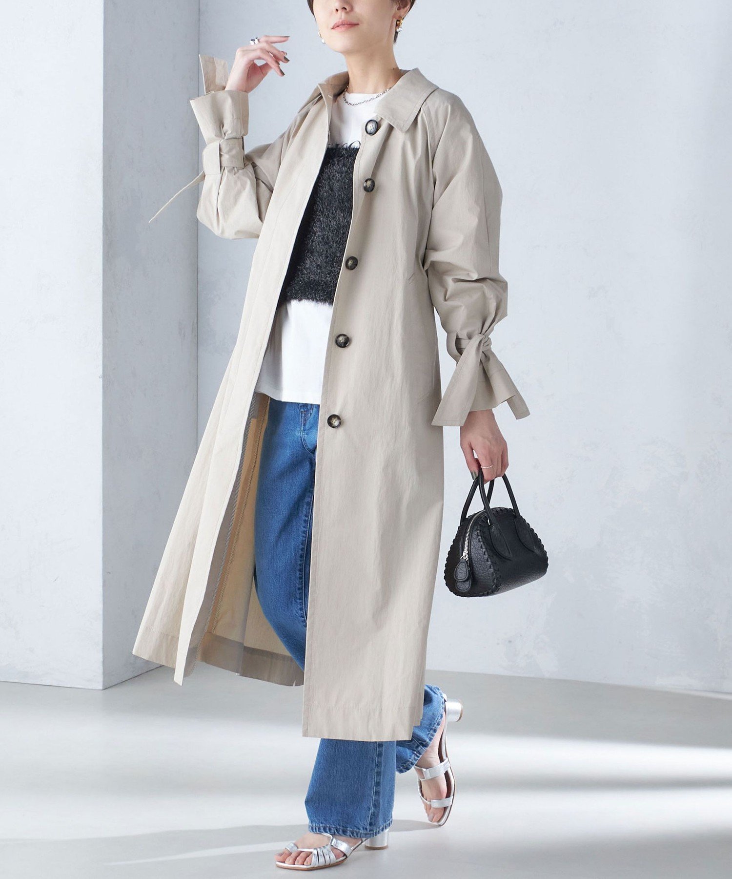 【シップス フォー ウィメン/SHIPS】の手洗い可能 ロング ステンカラー コート 24SS 人気、トレンドファッション・服の通販 founy(ファニー) 　ファッション　Fashion　レディースファッション　Fashion for Women　アウター　Coat / Outerwear Collection　コート・ロングコート・ピーコート　Long Coats, Peacoats & More　インナー　Innerwear　軽量　Lightweight, Ultra Light　スリット　Slit, Slit Detail　スリーブ　Sleeve, Long Sleeve / Short Sleeve　定番　Standard, Basic Item　リボン　Ribbon, Bow　リラックス　Relax, Relaxed Fit　ロング　Long, Long-Length　おすすめ　Recommended / Our Picks　2024年　2024　2024春夏・S/S　Spring/Summer 2024 SS24　 other-1|ID: prp329100004865683 ipo3291000000036217125