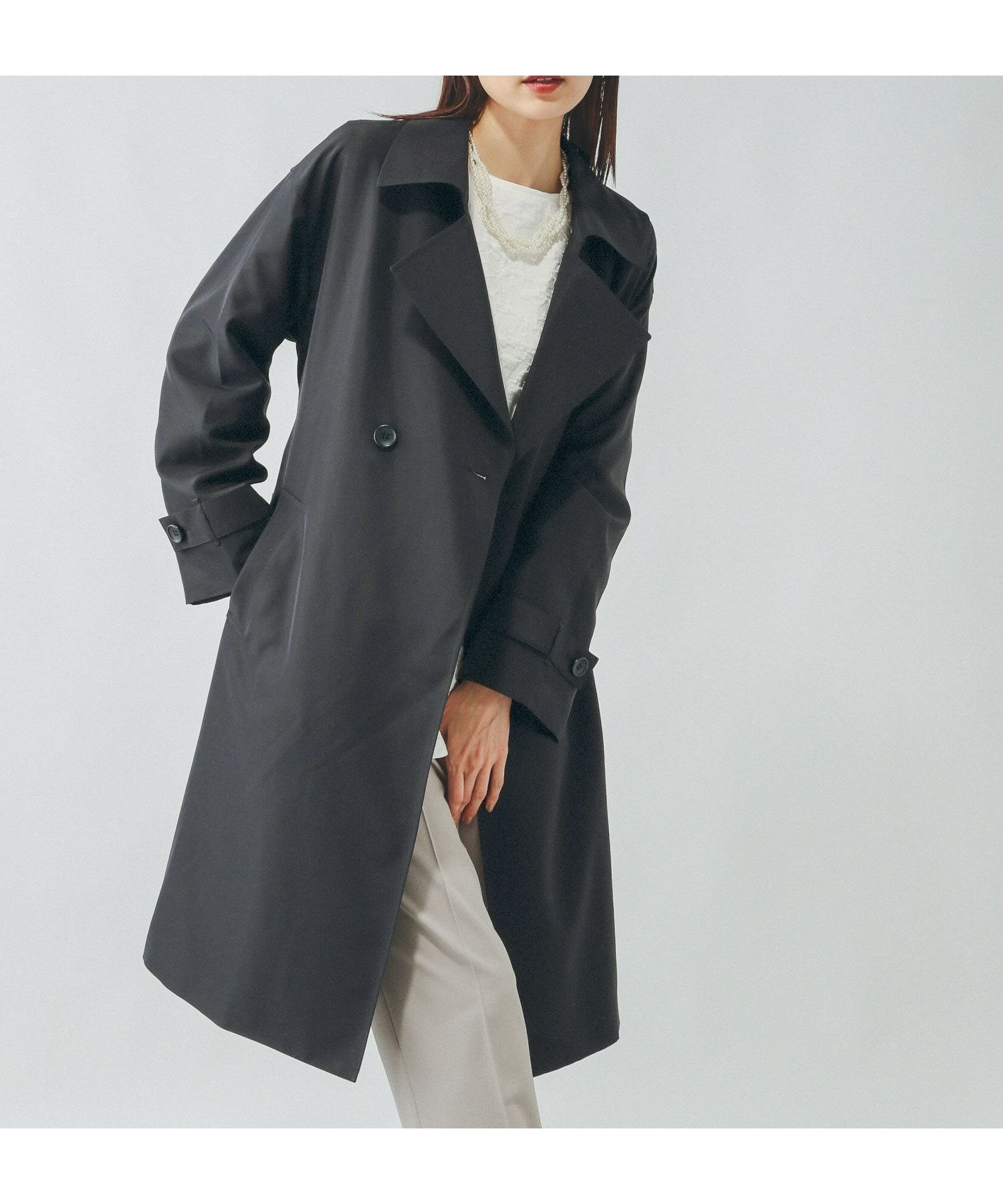 【グローバルワーク/GLOBAL WORK】のエアかるトレンチコート/234545 インテリア・キッズ・メンズ・レディースファッション・服の通販 founy(ファニー) 　ファッション　Fashion　レディースファッション　Fashion for Women　アウター　Coat / Outerwear Collection　コート・ロングコート・ピーコート　Long Coats, Peacoats & More　トレンチコート / 春秋の定番アウター　Trench Coats　ロング　Long, Long-Length　軽量　Lightweight, Ultra Light　ダークネイビー88|ID: prp329100004865684 ipo3291000000036217155