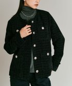【フーク/W Huku】のウールミックスツイードノーカラージャケット 人気、トレンドファッション・服の通販 founy(ファニー) ファッション Fashion レディースファッション Fashion for Women アウター Coat / Outerwear Collection レディースジャケット・軽アウター Jackets ノーカラージャケット / シンプル上品コーデ Collarless Jackets サテン Satin, Glossy Fabric ジャケット Jacket, Outerwear セットアップ Set-Up, Coordinated Outfit ツイード Twill, Twill Weave フォーマル Formal, Dressy ベーシック Basic, Essential ポケット Pocket, Pocket Detail ミックス Mix, Mixed Style エレガント 上品 Elegant thumbnail ブラック|ID: prp329100004865690 ipo3291000000036217284