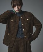【フーク/W Huku】のウールミックスツイードノーカラージャケット 人気、トレンドファッション・服の通販 founy(ファニー) ファッション Fashion レディースファッション Fashion for Women アウター Coat / Outerwear Collection レディースジャケット・軽アウター Jackets ノーカラージャケット / シンプル上品コーデ Collarless Jackets サテン Satin, Glossy Fabric ジャケット Jacket, Outerwear セットアップ Set-Up, Coordinated Outfit ツイード Twill, Twill Weave フォーマル Formal, Dressy ベーシック Basic, Essential ポケット Pocket, Pocket Detail ミックス Mix, Mixed Style エレガント 上品 Elegant thumbnail ブラウン|ID: prp329100004865690 ipo3291000000036217287