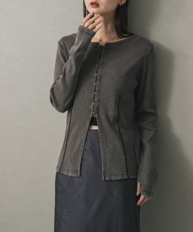 【センスオブプレイス/SENSE OF PLACE by URBAN RESEARCH】のフロントボタンリブトップ 人気、トレンドファッション・服の通販 founy(ファニー) ファッション Fashion レディースファッション Fashion for Women 2025年 2025 2025-2026秋冬・A/W Autumn/Winter 2025–26 AW25–26 冬 Winter / This Winter カーディガン Cardigan, Knitwear シンプル Simple, Minimal デコルテ Décolleté, Neckline フロント Front, Front Design A/W・秋冬 Autumn/Winter |ID:prp329100004865698