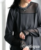 【アンティカ/antiqua】のantiqua アンティカ シアー 切り替え トップス ロンT レディース PN-00545 人気、トレンドファッション・服の通販 founy(ファニー) ファッション Fashion レディースファッション Fashion for Women トップス・カットソー Cut & Sew Tops ロングTシャツ・Tシャツ Longline T-Shirts & Tees シアー Sheer, See-Through ドッキング Docking, Mixed Material フロント Front, Front Design thumbnail 16 ダークグレー|ID: prp329100004865700 ipo3291000000036217431