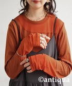 【アンティカ/antiqua】のantiqua アンティカ シアー 切り替え トップス ロンT レディース PN-00545 人気、トレンドファッション・服の通販 founy(ファニー) ファッション Fashion レディースファッション Fashion for Women トップス・カットソー Cut & Sew Tops ロングTシャツ・Tシャツ Longline T-Shirts & Tees シアー Sheer, See-Through ドッキング Docking, Mixed Material フロント Front, Front Design thumbnail 17 オレンジ|ID: prp329100004865700 ipo3291000000036217432