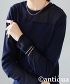 【アンティカ/antiqua】のantiqua アンティカ シアー 切り替え トップス ロンT レディース PN-00545 人気、トレンドファッション・服の通販 founy(ファニー) ファッション Fashion レディースファッション Fashion for Women トップス・カットソー Cut & Sew Tops ロングTシャツ・Tシャツ Longline T-Shirts & Tees シアー Sheer, See-Through ドッキング Docking, Mixed Material フロント Front, Front Design thumbnail 20 ネイビー|ID: prp329100004865700 ipo3291000000036217437