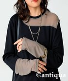 【アンティカ/antiqua】のantiqua アンティカ シアー 切り替え トップス ロンT レディース PN-00545 人気、トレンドファッション・服の通販 founy(ファニー) ファッション Fashion レディースファッション Fashion for Women トップス・カットソー Cut & Sew Tops ロングTシャツ・Tシャツ Longline T-Shirts & Tees シアー Sheer, See-Through ドッキング Docking, Mixed Material フロント Front, Front Design thumbnail 85 ブラック×グレージュ|ID: prp329100004865700 ipo3291000000036217441