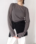 【アンドミー/andme】の【選べるネックデザイン】 長袖 シアー トップス 人気、トレンドファッション・服の通販 founy(ファニー) ファッション Fashion レディースファッション Fashion for Women トップス・カットソー Cut & Sew Tops インナー Innerwear シアー Sheer, See-Through シンプル Simple, Minimal ジャケット Jacket, Outerwear スリーブ Sleeve, Long Sleeve / Short Sleeve 長袖 Long Sleeve, Full Sleeve バランス Balance, Style Balance ベーシック Basic, Essential ボトム Bottoms, Lower Wear メッシュ Mesh, Net Fabric ロング Long, Long-Length thumbnail チャコールグレー【A】|ID: prp329100004865729 ipo3291000000036217688