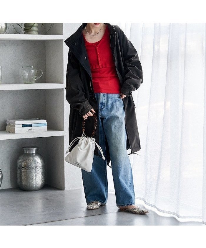 【フリークスストア/FREAK'S STORE】のM-65 フェード加工 ロング モッズコート/スプリングコート 全4色 インテリア・キッズ・メンズ・レディースファッション・服の通販 founy(ファニー) 　ファッション　Fashion　レディースファッション　Fashion for Women　アウター　Coat / Outerwear Collection　コート・ロングコート・ピーコート　Long Coats, Peacoats & More　モッズコート・ミリタリー風アウター　Mods & Field Coats　2026年　2026　ドローコード　Drawcord, Drawstring Cord　モッズコート　Mods Coat, Military Parka　ロング　Long, Long-Length　夏　Summer　春　Spring　S/S・春夏　SS, Spring/Summer, Warm Season　ブラック|ID: prp329100004865734 ipo3291000000036217735