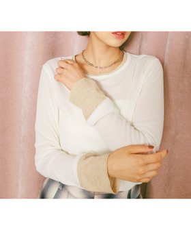 【ベイフロー/BAYFLOW】の切り替えカラーがアクセント フェイクレイヤードロンT 人気、トレンドファッション・服の通販 founy(ファニー) ファッション Fashion レディースファッション Fashion for Women トップス・カットソー Cut & Sew Tops ロングTシャツ・Tシャツ Longline T-Shirts & Tees おすすめ Recommended / Our Picks インナー Innerwear シンプル Simple, Minimal テレコ Ribbed, Rib Stitch トレンド Trend, Trending Now ブルゾン Blouson, Bomber Jacket ロング Long, Long-Length 切替 Switching, Contrast Panel |ID:prp329100004865742