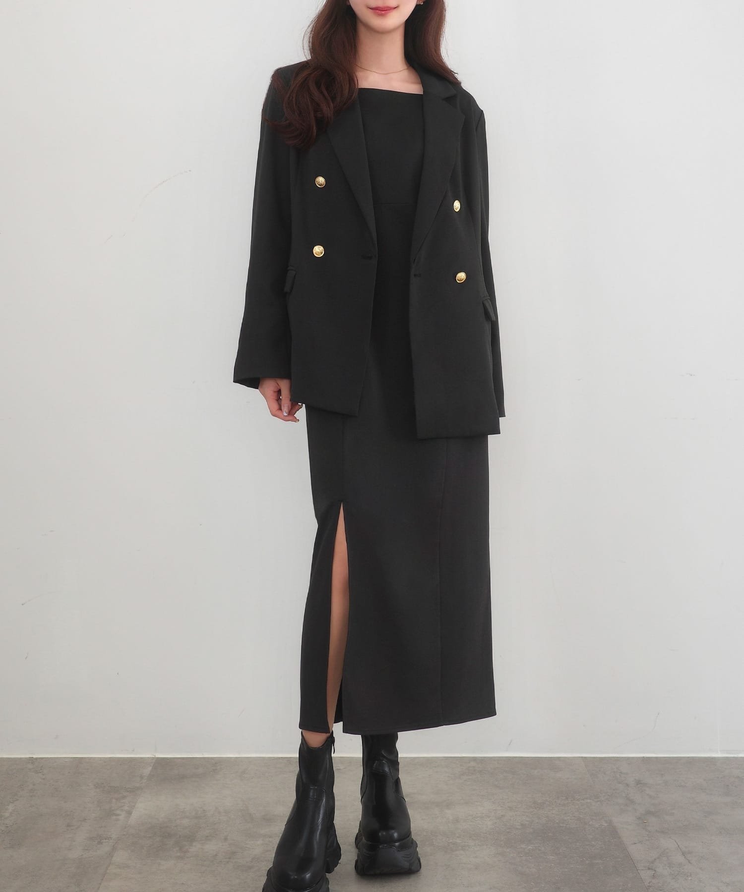 【ジュノア/JUNOAH】のCENEA 金ボタンテーラードジャケット(ゆったりシルエット)+キャミワンピース 人気、トレンドファッション・服の通販 founy(ファニー) ファッション Fashion レディースファッション Fashion for Women アウター Coat / Outerwear Collection レディースジャケット・軽アウター Jackets テーラードジャケット / 通勤・きれいめスタイル Tailored Jackets & Blazers ワンピース Dresses キャミソールワンピース Camisole Dresses キャミワンピース Cami Dress, Slip Dress ジャケット Jacket, Outerwear other-1|ID: prp329100004865769 ipo3291000000036218052