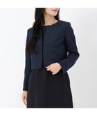 【ストロベリーフィールズ/STRAWBERRY FIELDS】のノーカラーコンパクトジャケット ネイビー|ID: prp329100004865794 ipo3291000000036218350