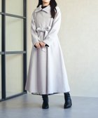 【ミッシュマッシュ/MISCH MASCH】のMM548606 ブローチ付きスタンドカラー3wayコート ライトグレー|ID: prp329100004865798 ipo3291000000036218436