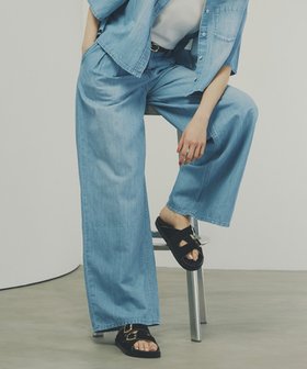 【ヒューマンウーマン/HUMAN WOMAN】のタックワイドデニムパンツ 人気、トレンドファッション・服の通販 founy(ファニー) ファッション Fashion レディースファッション Fashion for Women パンツ Pants & Trousers デニムパンツ・ジーンズ・美脚デニム Denim Jeans & Pants おすすめ Recommended / Our Picks クロップド Cropped, Short Length スタンダード Standard, Basic ストライプ Stripe, Striped Pattern セットアップ Set-Up, Coordinated Outfit デニム Denim, Jeans Material プリント Print, Printed Pattern ポケット Pocket, Pocket Detail モダン Modern, Contemporary ルーズ Loose, Oversized 別注 Limited Edition, Custom Order 夏 Summer |ID:prp329100004865800