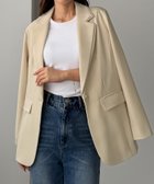 【ジュノア/JUNOAH】のLouere レイヤードテーラードシングルジャケット 人気、トレンドファッション・服の通販 founy(ファニー) ファッション Fashion レディースファッション Fashion for Women アウター Coat / Outerwear Collection レディースジャケット・軽アウター Jackets thumbnail ライトベージュ|ID: prp329100004865840 ipo3291000000036218902