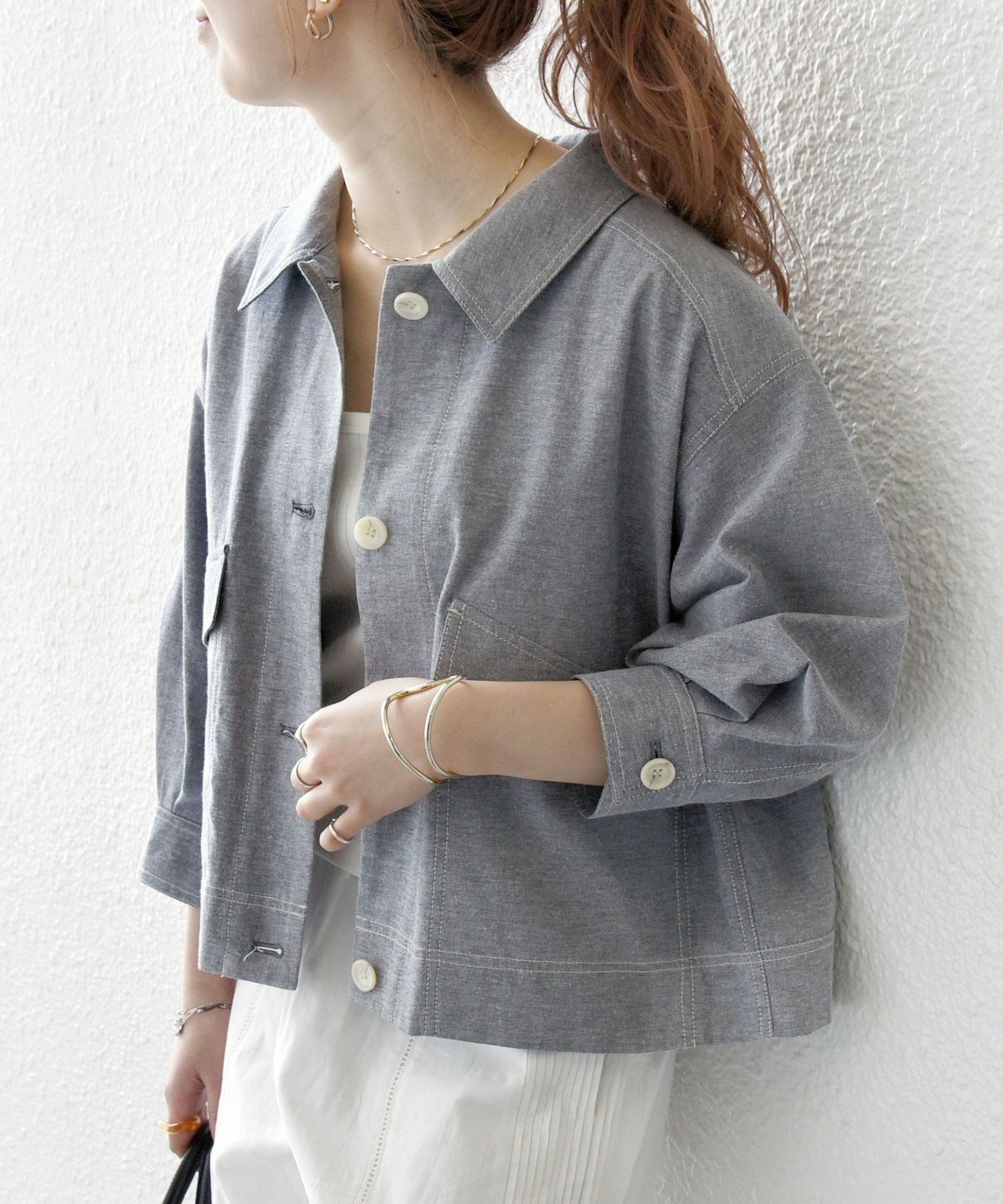 【シップス フォー ウィメン/SHIPS】のSHIPS any 洗濯機可能 オックス ステッチ ショート シャツ ジャケット インテリア・キッズ・メンズ・レディースファッション・服の通販 founy(ファニー) 　ファッション　Fashion　レディースファッション　Fashion for Women　アウター　Coat / Outerwear Collection　レディースジャケット・軽アウター　Jackets　オックス　Oxford Fabric　洗える　Machine Washable　ショート　Short, Short Length　ジャケット　Jacket, Outerwear　セットアップ　Set-Up, Coordinated Outfit　タンク　Tank Top, Sleeveless Top　ブルゾン　Blouson, Bomber Jacket　ポケット　Pocket, Pocket Detail　ロング　Long, Long-Length　ワーク　Workwear, Utility Style　おすすめ　Recommended / Our Picks　2025年　2025　2025春夏・S/S　Spring/Summer 2025 SS25　グレー|ID: prp329100004865842 ipo3291000000036218911