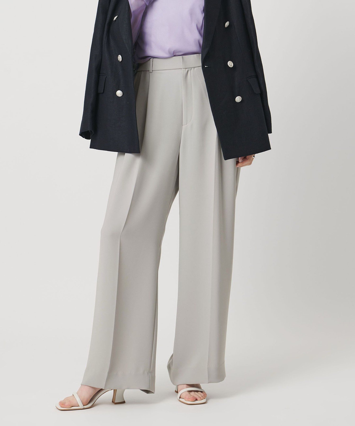 【ユナイテッドアローズ/UNITED ARROWS】のP 2タック ワイドパンツ -ウォッシャブル- インテリア・キッズ・メンズ・レディースファッション・服の通販 founy(ファニー) 　ファッション　Fashion　レディースファッション　Fashion for Women　パンツ　Pants & Trousers　ウォッシャブル　Machine Washable　エレガント 上品　Elegant　スウェット / スエット　Sweatshirt, Sweatwear　ストレート　Straight, Straight Cut　ドレープ　Drape, Draping Fabric　フィット　Fit, Slim Fit　リラックス　Relax, Relaxed Fit　ワイド　Wide, Wide Fit　MD.GRAY|ID: prp329100004865844 ipo3291000000036218920