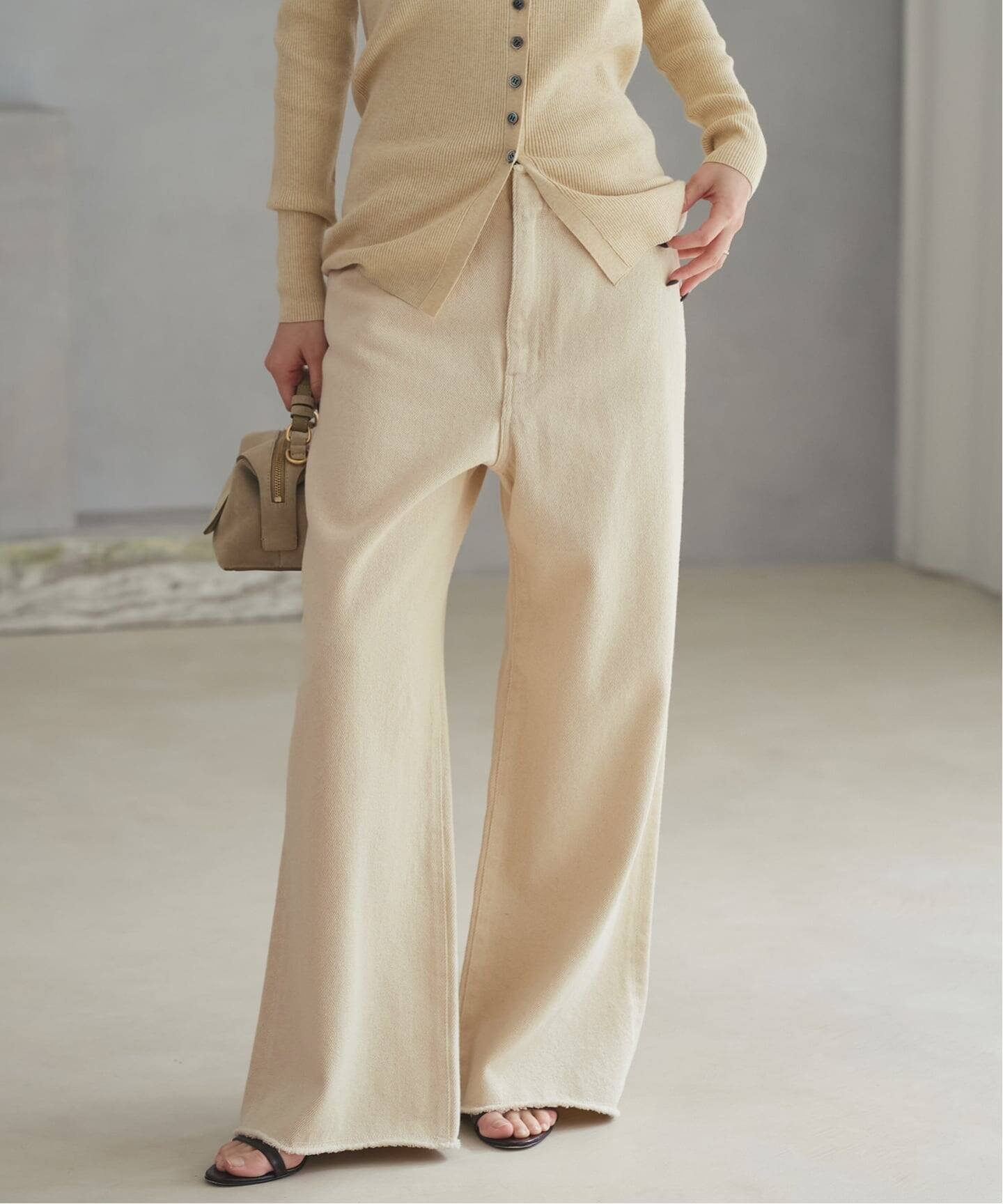 【プラージュ/Plage】のEcru cotton パンツ 人気、トレンドファッション・服の通販 founy(ファニー) 　ファッション　Fashion　レディースファッション　Fashion for Women　パンツ　Pants & Trousers　おすすめ　Recommended / Our Picks　カットオフ　Cut-Off Design　ストレート　Straight, Straight Cut　バランス　Balance, Style Balance　 other-1|ID: prp329100004865846 ipo3291000000036218928