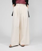 【バビロン/BABYLONE / KIDS】のウェザータックワイドパンツ 人気、トレンドファッション・服の通販 founy(ファニー) ファッション Fashion キッズファッション Fashion for Kids ボトムス Bottoms ウェーブ Wavy Pattern 春 Spring シューズ Shoes, Footwear シンプル Simple, Minimal フラット Flat, Flat Shoes フレア Flare, Flared リネン Linen, Linen Fabric 再入荷 Restock / Back in Stock thumbnail アイボリー52|ID: prp329100004865852 ipo3291000000036218965