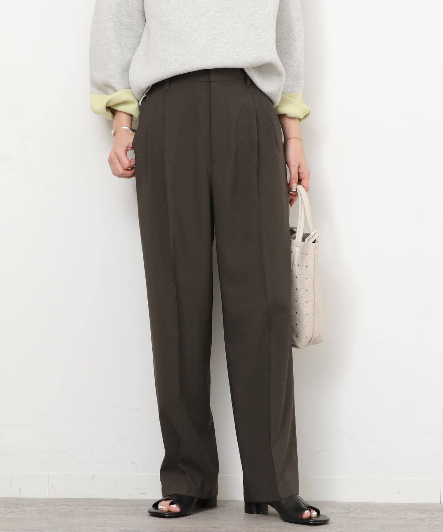 【ジャーナルスタンダード レリューム/JOURNAL STANDARD relume】のUVカット / 防シワ ウォッシャブルストレッチタックパンツ インテリア・キッズ・メンズ・レディースファッション・服の通販 founy(ファニー) 　ファッション　Fashion　レディースファッション　Fashion for Women　パンツ　Pants & Trousers　2026年　2026　オケージョン　Occasion Wear　ジャケット　Jacket, Outerwear　ストレッチ　Stretch, Stretchy Fabric　吸水　Absorbent, Quick-Dry　ブラウン|ID: prp329100004865862 ipo3291000000036219046