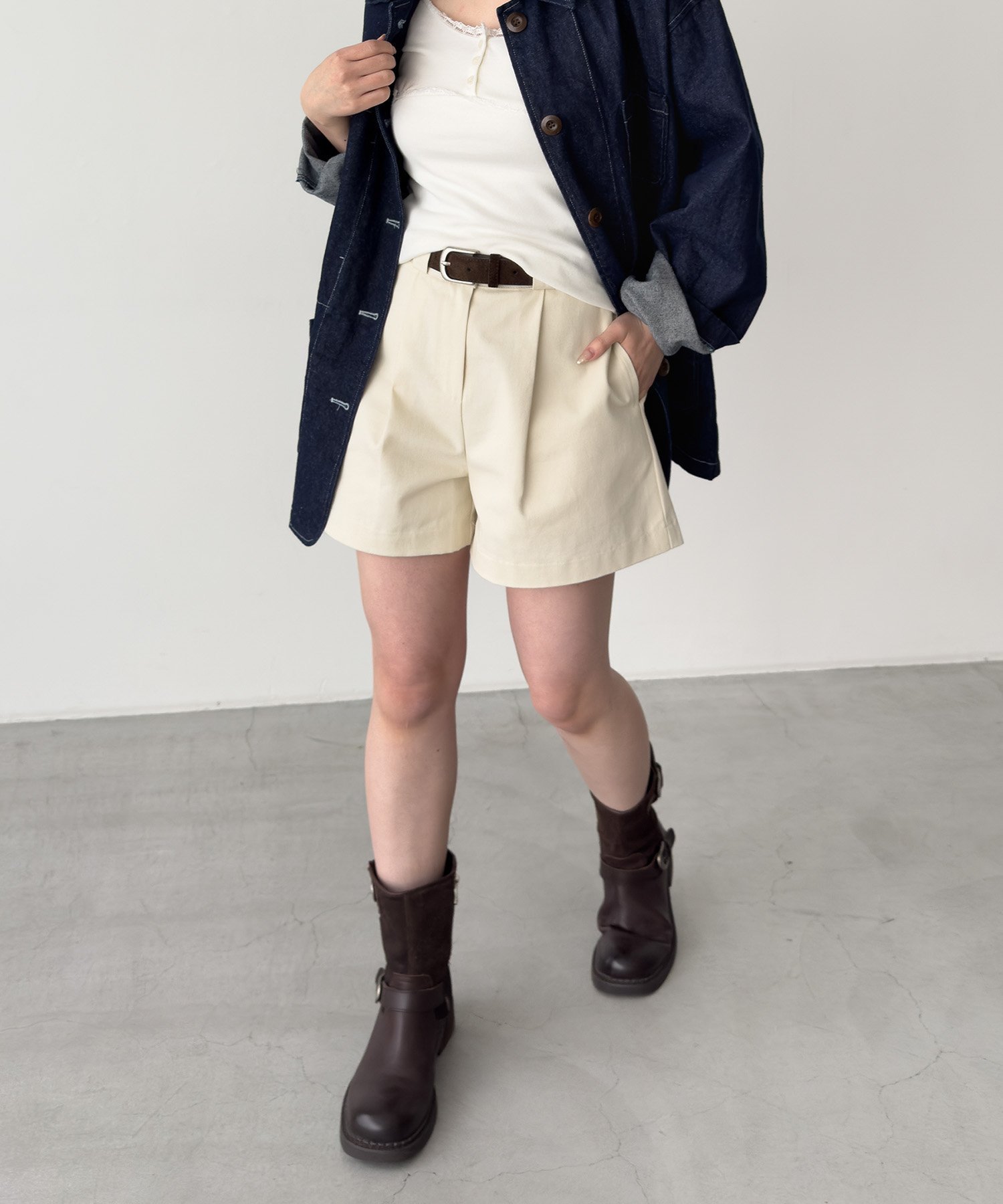 【キャナルジーン/CANAL JEAN】のEl mar コットンショートパンツ インテリア・キッズ・メンズ・レディースファッション・服の通販 founy(ファニー) 　ファッション　Fashion　レディースファッション　Fashion for Women　パンツ　Pants & Trousers　ショートパンツ・ハーフパンツ　High-Waisted & Relaxed Shorts　おすすめ　Recommended / Our Picks　ショート　Short, Short Length　スウェット / スエット　Sweatshirt, Sweatwear　フロント　Front, Front Design　ポケット　Pocket, Pocket Detail　クリーム|ID: prp329100004865871 ipo3291000000036219147