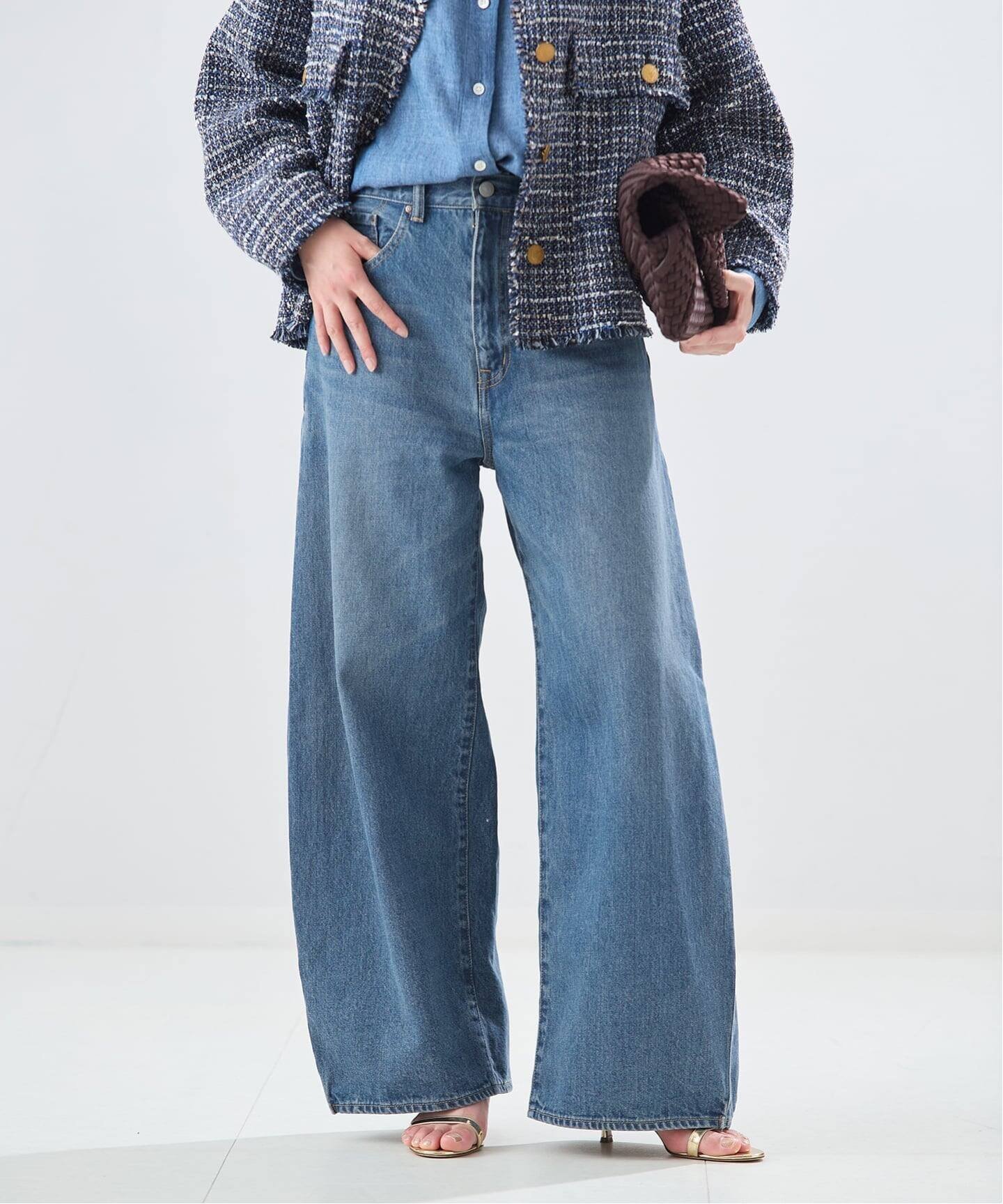 【ジャーナルスタンダード レサージュ/journal standard L'essage】のサイドタックデニムパンツ インテリア・キッズ・メンズ・レディースファッション・服の通販 founy(ファニー) 　ファッション　Fashion　レディースファッション　Fashion for Women　パンツ　Pants & Trousers　デニムパンツ・ジーンズ・美脚デニム　Denim Jeans & Pants　2026年　2026　クロップド　Cropped, Short Length　シンプル　Simple, Minimal　デニム　Denim, Jeans Material　ブルー A|ID: prp329100004865872 ipo3291000000036219159