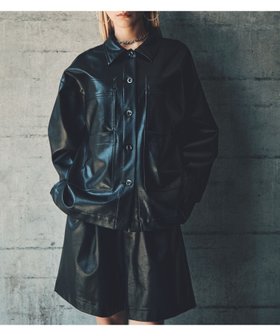 【ベイフロー/BAYFLOW】の【HEREIAM】選べる2素材!レザーカバーオール 人気、トレンドファッション・服の通販 founy(ファニー) ファッション Fashion レディースファッション Fashion for Women 秋 Autumn ストレッチ Stretch, Stretchy Fabric セットアップ Set-Up, Coordinated Outfit デニム Denim, Jeans Material トレンド Trend, Trending Now ハーフ Half, Half-Length フェイクレザー Faux Leather, PU Leather ボトム Bottoms, Lower Wear A/W・秋冬 Autumn/Winter おすすめ Recommended / Our Picks |ID:prp329100004865875