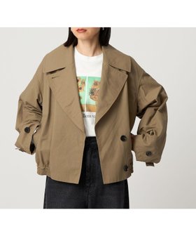 【シテン/CITEN】のCITEN トレンチライクショートブルゾン 人気、トレンドファッション・服の通販 founy(ファニー) ファッション Fashion レディースファッション Fashion for Women アウター Coat / Outerwear Collection ブルゾンジャケット・スポーティアウター Blouson Jackets インナー Innerwear ショート Short, Short Length スウェット / スエット Sweatshirt, Sweatwear ツイル Twist, Twisted Detail フィット Fit, Slim Fit フォルム Silhouette, Form ブルゾン Blouson, Bomber Jacket ヨーク Yoke, Yoke Design ロング Long, Long-Length おすすめ Recommended / Our Picks |ID:prp329100004865918