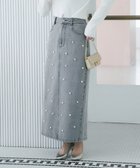 【ラブティックボンボン/La boutique BonBon】の【今すぐお届け!・3サイズあり】パール付きデニムタイトマキシスカート グレー|ID: prp329100004865932 ipo3291000000036219486