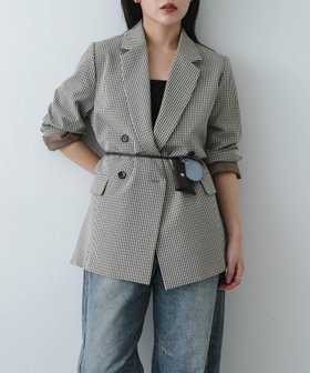 【センスオブプレイス/SENSE OF PLACE by URBAN RESEARCH】の『イージーケア』ダブルテーラードジャケット 人気、トレンドファッション・服の通販 founy(ファニー) ファッション Fashion レディースファッション Fashion for Women アウター Coat / Outerwear Collection レディースジャケット・軽アウター Jackets テーラードジャケット / 通勤・きれいめスタイル Tailored Jackets & Blazers オケージョン Occasion Wear クラシカル Classical, Vintage-Inspired ジャケット Jacket, Outerwear ダブル Double, Double-Breasted デニム Denim, Jeans Material S/S・春夏 SS, Spring/Summer, Warm Season 夏 Summer 2026年 2026 |ID:prp329100004865933