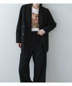 【センスオブプレイス/SENSE OF PLACE by URBAN RESEARCH】の『イージーケア』ダブルテーラードジャケット 人気、トレンドファッション・服の通販 founy(ファニー) ファッション Fashion レディースファッション Fashion for Women アウター Coat / Outerwear Collection レディースジャケット・軽アウター Jackets テーラードジャケット / 通勤・きれいめスタイル Tailored Jackets & Blazers オケージョン Occasion Wear クラシカル Classical, Vintage-Inspired ジャケット Jacket, Outerwear ダブル Double, Double-Breasted デニム Denim, Jeans Material S/S・春夏 SS, Spring/Summer, Warm Season 夏 Summer 2026年 2026 thumbnail ブラック|ID: prp329100004865933 ipo3291000000036219491