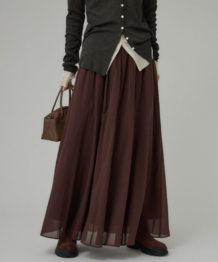 【バビロン/BABYLONE / KIDS】のコットンシフォンボリュームスカート インテリア・キッズ・メンズ・レディースファッション・服の通販 founy(ファニー) https://founy.com/ ファッション Fashion キッズファッション Fashion for Kids エレガント 上品 Elegant フレア Flare, Flared ロング Long, Long-Length 再入荷 Restock / Back in Stock 秋 Autumn |ID: prp329100004865934 ipo3291000000036219489