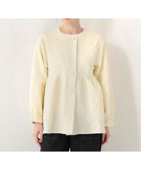 【アフタヌーンティー リビング/Afternoon Tea LIVING】のフクレジャカード切替ジャケット 人気、トレンドファッション・服の通販 founy(ファニー) ファッション Fashion レディースファッション Fashion for Women アウター Coat / Outerwear Collection レディースジャケット・軽アウター Jackets おすすめ Recommended / Our Picks ジャカード／ジャガード Jacquard, Woven Pattern ジャケット Jacket, Outerwear ペプラム Peplum, Flared Hem ポケット Pocket, Pocket Detail エレガント 上品 Elegant 切替 Switching, Contrast Panel |ID:prp329100004865937