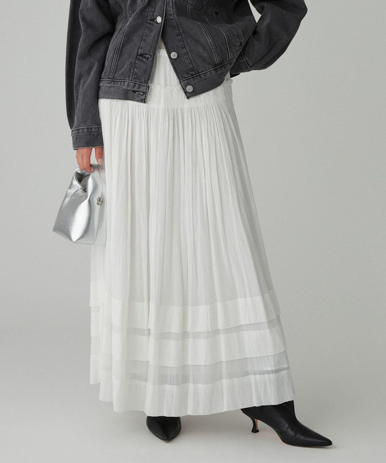 【バビロン/BABYLONE / KIDS】のコットンボリュームスカート インテリア・キッズ・メンズ・レディースファッション・服の通販 founy(ファニー) ファッション Fashion キッズファッション Fashion for Kids おすすめ Recommended / Our Picks インド Indian Textile シンプル Simple, Minimal ジョーゼット Georgette, Semi-Sheer Fabric フレア Flare, Flared エレガント 上品 Elegant 再入荷 Restock / Back in Stock A/W・秋冬 Autumn/Winter ホワイト10|ID: prp329100004865964 ipo3291000000036219654